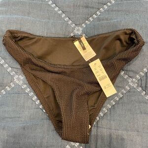 NWT J. Crew Black Bikini Bottom Sz. M